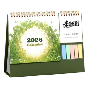 Customizable Monthly Calendar with Sticky Notes for Planning and Daily Check-In