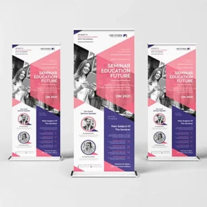 Customizable Portable Roll-Up Banners for Trade Exhibitions
