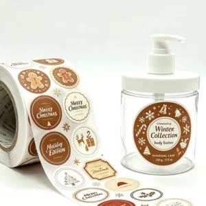 Customizable Waterproof Round Vinyl Thank You Labels
