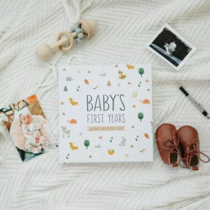 Customization Hardcover Growing-Up Memory Book Animal Printed Cover Baby First 5 Years Journal Gilded Edges