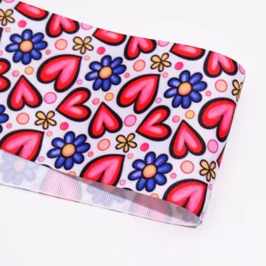 Customized 15mm 20mm 25mm 38mm Grosgrain 100% Polyester Webbing Heat Transfer Gift Packaging 3000 Yards MOQ Printed