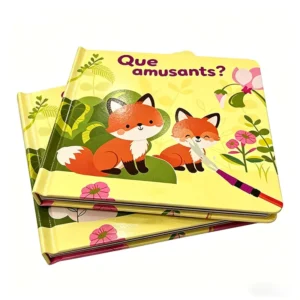 Customized 3D Educational Children’s Board Book Printing with Handmade Illustrations, Paper Material, UV Coated