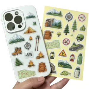 Customized 3D Epoxy Stickers Raised Clear Resin Coating Logo Sticker Gift Packaging