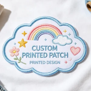 Customized 3D Woven Embroidered Badge Heat Transfer Iron-on Logo Patch for Clothes