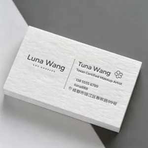 Customized 600g Cardboard Business Cards Postcards UV Debossed Monochrome Printing Eco Friendly Recyclable Durable Luxury Gift