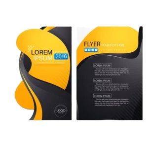Customized A6 500PCS promotional flyers art paper offset printed folded leaflet book with logo