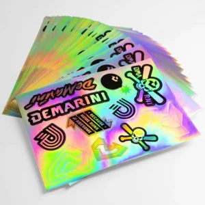 Customized Adhesive Waterproof 3D Holographic Logo Stickers for Laptop Decoration Animation