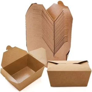 Customized Biodegradable Compostable Disposable Kraft Paper Food Box