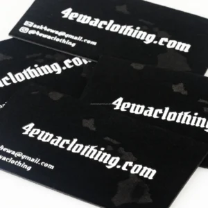 Customized Black Velvet Flocked Business Cards Engagement Exhibition Wedding Anniversary Greeting Cards