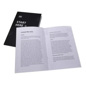 Customized Black and White Paper Folding Instructions Brochure Printing