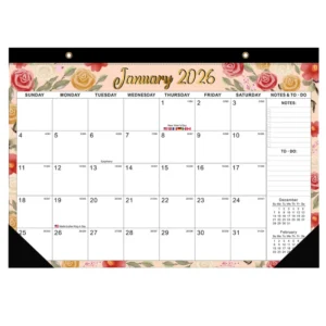 Customized Calendar Monthly Promotional Printing Calendar with Wall Mount and Floral Simple Design