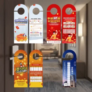 Customized Cardboard Eco-Friendly Hanging Do Not Disturb Sign for Hotel Meeting Rooms Printed