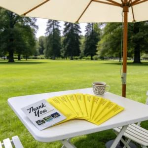 Customized Cardboard Greeting Card and Flyer Printing with Offset Printing and Film Lamination