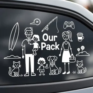 Customized Cartoon Home Decorative Window Stickers for Cars