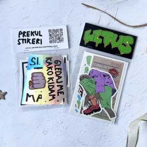 Customized Cartoon Weatherproof Die-Cut PVC Sticker Packs with Custom Packaging and Header Card