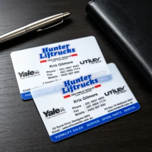 Customized Clear PVC Business Card with Screen Printing and UV Printing