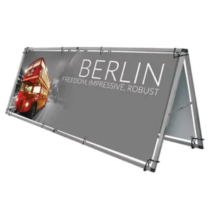 Customized Double-Sided Printed Horizontal Square Rectangle Pop-Up Frame Banner for Advertising Event