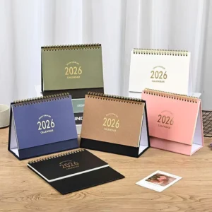 Customized Employee Corporate Desktop Calendar Gift Set Pen New Year Style Eco-friendly Paper Business Services