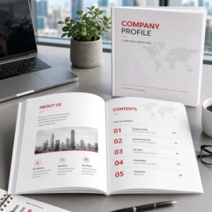 Customized Enterprise Brochure Instruction Manual Magazine Flyer Bill Coated Paper Perfect Binding Digital Printing