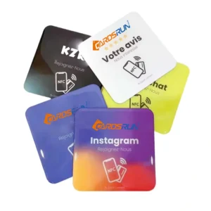 Customized Epoxy NFC Square Business Google Review Plate With Menu Sticker for Shopping Mall
