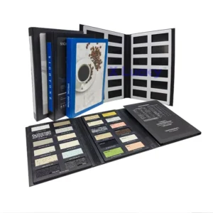 Customized Foldable Colored Stone Plastic Sample Catalog with Multiple Sizes
