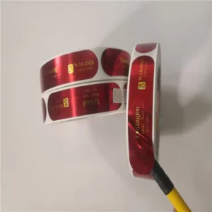 Customized Gold Foil Adhesive Sticker Roll Logo Label
