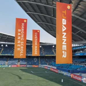 Customized Hanging Ceiling Banner, Vertical Banner Flag, Outdoor