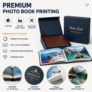 Customized Hardcover Photo Books Printed on Cardboard and Kraft Paper