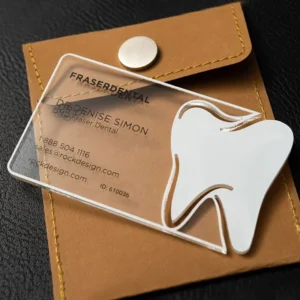 Customized High end Transparent Acrylic Business Cards Transparent Name Tags Membership Cards and Gift Cards
