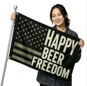Customized Holiday Celebration Banner Polyester Outdoor Flag