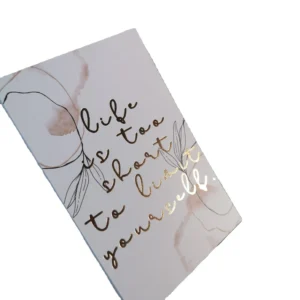 Customized Hot Stamping Thank You Greeting Card Poster Made Corrugated Board Newsprint Textured Printing Service