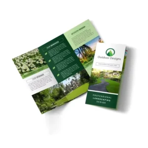 Customized Kraft Cardboard Folded Leaflet A4 A5 Flyer Printable Trifold Brochure Introduction Manual