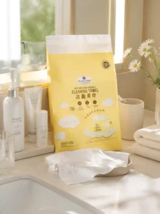 Customized Leak-Proof Recyclable PE Plastic Stand-Up Bags, 4-Side Seal, Heat-Sealed, Gravure-Printed, for Toilet Paper and Facial Paper