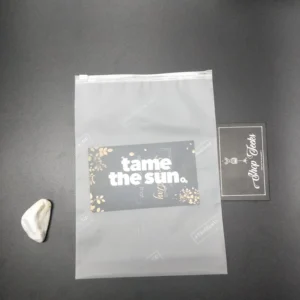 Customized Logo Eco-Friendly Frosted PE/EVA Slider Zipper Poly Bag for T-Shirt and Clothing Packaging