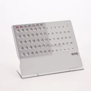 Customized Logo Printed Aluminium Perpetual Calendar