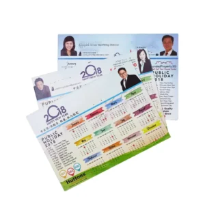 Customized Logo Printed Promotional Fridge Magnet Calendar Rubber Magnet + Coated Paper 5x7cm Polybag Advertising Industrial