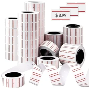 Customized Logo Printing Pricing Label Rolls Self-Adhesive Supermarket Scale Price Tag Stickers for Food Clothing and Food Packaging