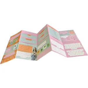 Customized Logo Three-Fold Flyer Art Paper Offset Printing for Product Manuals and Warranty Cards