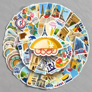 Customized Low Piece Cartoon Waterproof Vinyl Decorative Sticker UV Printed for Laptop Mug Cup Fridge Home Decor