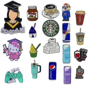 Customized Metal Enamel Mobile Phone Pendants and Cartoon Stickers, Gold Foil, 24-Karat Gold