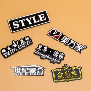 Customized Metal Logo Plate Label Engraved for Clothing Luggage Silk Screen Printing