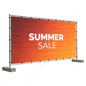 Customized Outdoor Waterproof Reusable Retractable Foldable Vinyl Polyester Banner Thermal Transfer Printed Logo