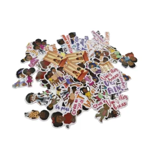 Customized PVC Wall Stickers Irregular Patterns Waterproof CMYK Colors Die-Cut Logo Decoration