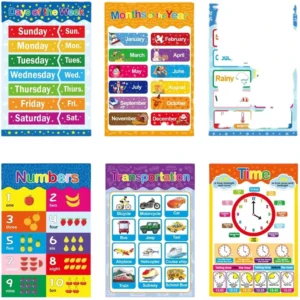 Customized Paper Printing Service Teaching Aids Stick Wall Color Education Poster