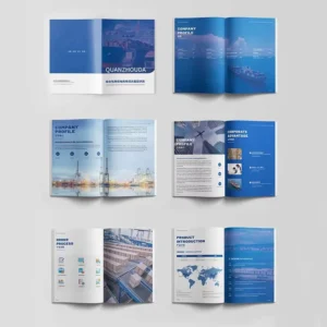 Customized Perfect Binding Book Printing Services Coated Paper Enterprise Album Magazine Printing