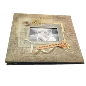 Customized Personalized Wedding Scrapbook Photo Album with PU Cloth Cover for Photo Storage