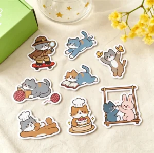 Customized Printed Adhesive Cartoon Vinyl Stickers