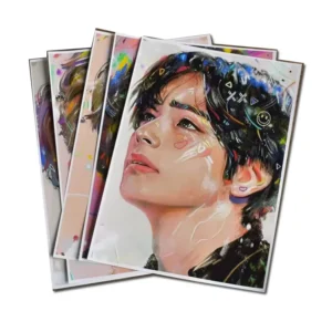 Customized Printed Business Promotional A1 A2 A3 A4 Self adhesive Art Paper Poster with Custom Logo
