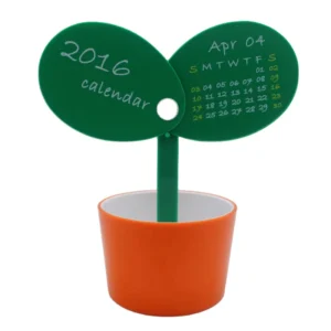 Customized Printed Desktop 365-Day Table Calendar with Plastic Lean-Back Stand SD-8203