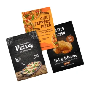Customized Printed Flyer Trifold Brochure Instruction Manual Advertising Leaflet Takeout Menu Poster Printing